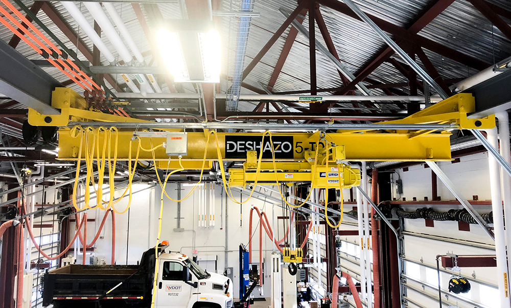 DeShazo 5 Ton Overhead Electric Bridge Crane wtih ACCO Work Rated Wire Rope Hoist